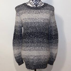 3/$60 LOFT Black & Gray Ombre Women's Long Sleeve Sweater Size Small I